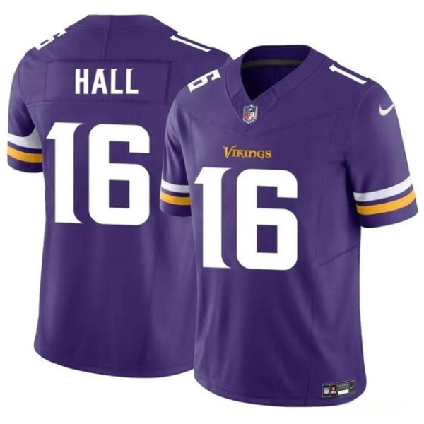 Men Minnesota Vikings #16 Jaren Hall Purple 2023 F.U.S.E. Vapor Untouchable Limited Football Stitched Jersey