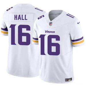 Men Minnesota Vikings #16 Jaren Hall White 2023 F.U.S.E. Vapor Untouchable Limited Football Stitched Jersey