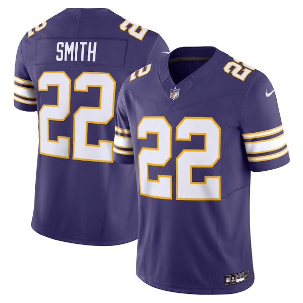 Men Minnesota Vikings #22 Harrison Smith Purple 2023 F.U.S.E. Vapor Untouchable Stitched Jersey