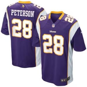 Men Minnesota Vikings #28 Adrian Peterson Purple Football Stitched Jersey