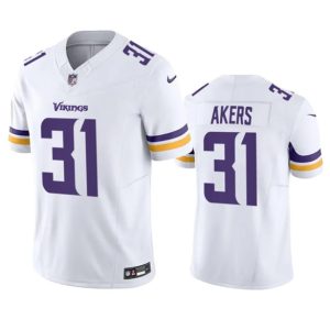 Men Minnesota Vikings #31 Cam Akers White 2023 F.U.S.E. Vapor Throwback Limited Stitched Jersey