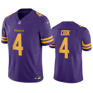 Men Minnesota Vikings #4 Dalvin Cook Purple 2023 F.U.S.E. Color Rush Stitched Jersey