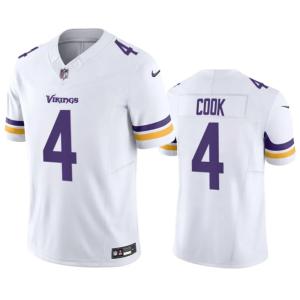 Men Minnesota Vikings #4 Dalvin Cook White 2023 F.U.S.E. Vapor Untouchable Stitched Jersey