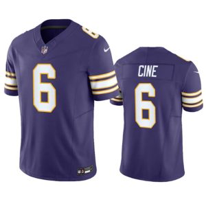 Men Minnesota Vikings #6 Lewis Cine Purple 2023 F.U.S.E. Vapor Untouchable Stitched Jersey