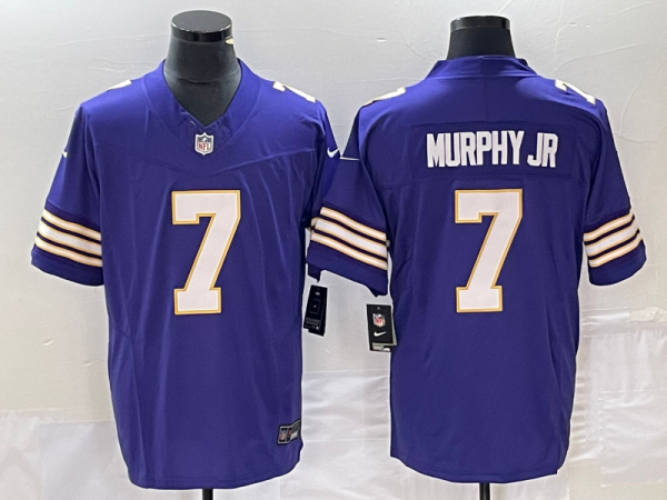 Men Minnesota Vikings #7 Byron Murphy Jr. Purple 2023 F.U.S.E. Vapor Untouchable Limited Stitched Jersey