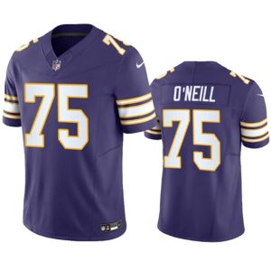 Men Minnesota Vikings #75 Brian O'Neill Purple 2023 F.U.S.E. Vapor Untouchable Stitched Jersey