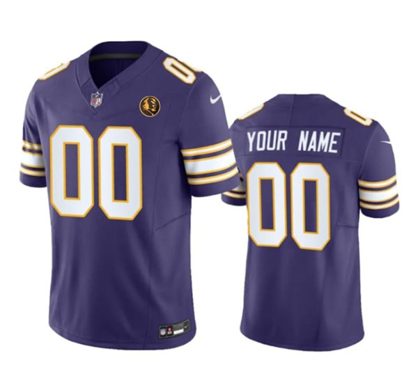 Men Minnesota Vikings Active Player Custom Purple 2023 F.U.S.E. Throwback With John Madden Patch Vapor Limited Football Stitched Jersey