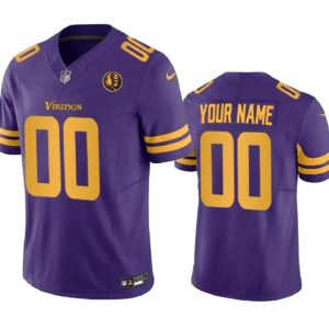 Men Minnesota Vikings Active Player Custom Purple 2023 F.U.S.E. With John Madden Patch Color Rush Limited Football Stitched Jersey