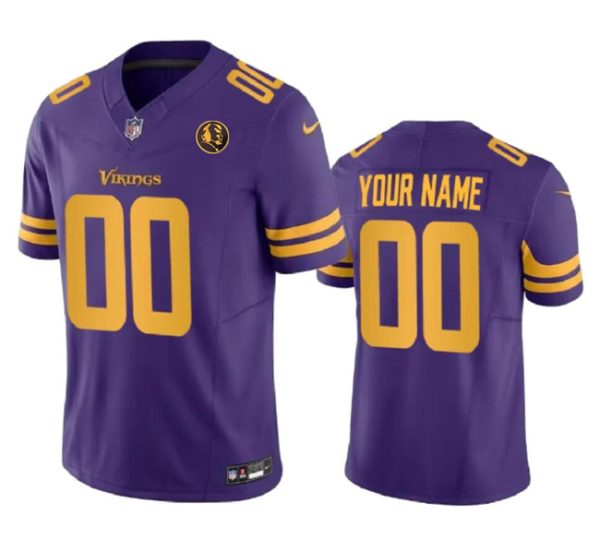 Men Minnesota Vikings Active Player Custom Purple 2023 F.U.S.E. With John Madden Patch Color Rush Limited Football Stitched Jersey