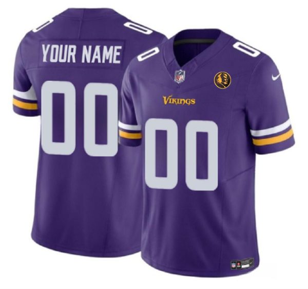 Men Minnesota Vikings Active Player Custom Purple 2023 F.U.S.E. With John Madden Patch Vapor Limited Football Stitched Jersey