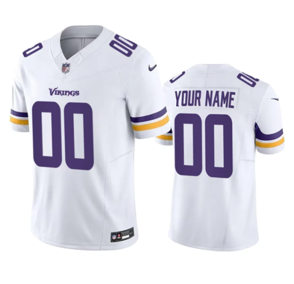 Men Minnesota Vikings Active Player Custom White 2023 F.U.S.E. Vapor Untouchable Stitched Jersey