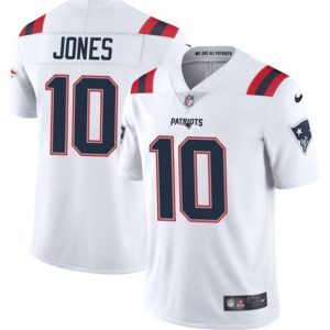 Men New England Patriots #10 Mac Jones 2021 White Vapor Untouchable Limited Stitched Football Jersey