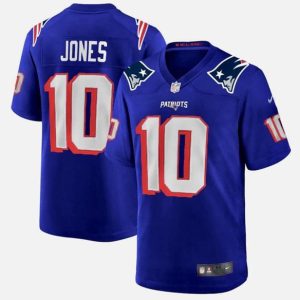 Men New England Patriots #10 Mac Jones Royal Stitched Jersey