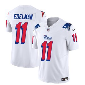 Men New England Patriots #11 Julian Edelman White 2023 F.U.S.E. Vapor Limited Football Stitched Jersey