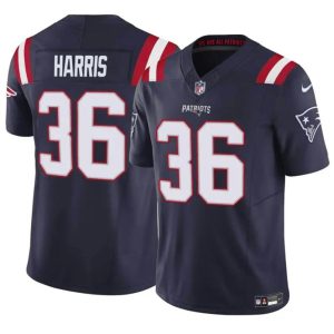 Men New England Patriots #36 Kevin Harris Navy 2023 F.U.S.E. Vapor Limited Football Stitched Jersey