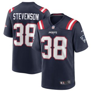 Men New England Patriots #38 Rhamondre Stevenson Navy Limited Stitched Game Jersey