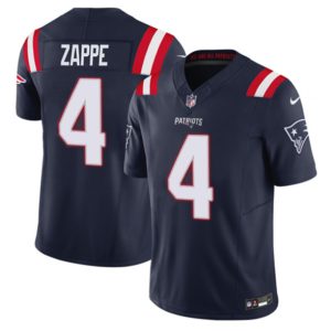 Men New England Patriots #4 Bailey Zappe Navy 2023 F.U.S.E. Vapor Limited Football Stitched Jersey