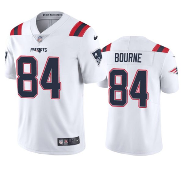 Men New England Patriots #84 Kendrick Bourne White Vapor Untouchable Football Stitched Jersey