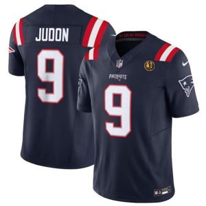 Men New England Patriots #9 Matthew Judon Navy 2023 F.U.S.E. With John Madden Patch Vapor Limited Football Stitched Jersey