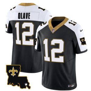 Men New Orleans Saints #12 Chris Olave Black 2023 F.U.S.E. 1987 Legacy Vapor Stitched Jersey