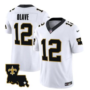 Men New Orleans Saints #12 Chris Olave White 2023 F.U.S.E. 1987 Legacy Vapor Stitched Jersey