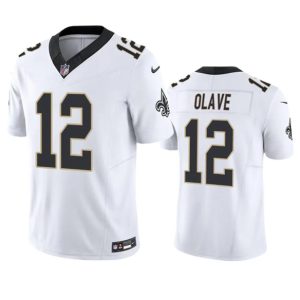 Men New Orleans Saints #12 Chris Olave White 2023 F.U.S.E. Vapor Untouchable Limited Stitched Jersey