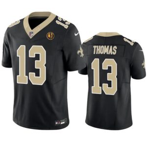 Men New Orleans Saints #13 Michael Thomas Black 2023 F.U.S.E. With John Madden Patch Vapor Limited Football Stitched Jersey