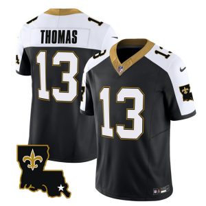 Men New Orleans Saints #13 Michael Thomas Black White 2023 F.U.S.E. 1987 Legacy Vapor Stitched Jersey