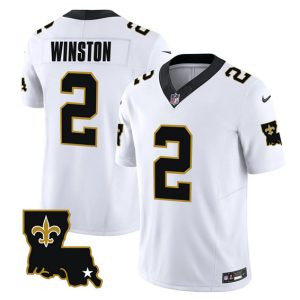 Men New Orleans Saints #2 Jameis Winston White 2023 F.U.S.E. 1987 Legacy Vapor Stitched Jersey