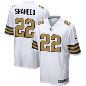 Men New Orleans Saints #22 Rashid Shaheed White Color Rush Football Stitched Game Jersey