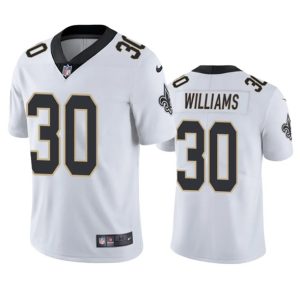 Men New Orleans Saints #30 Jamaal Williams White Vapor Untouchable Stitched Football Jersey