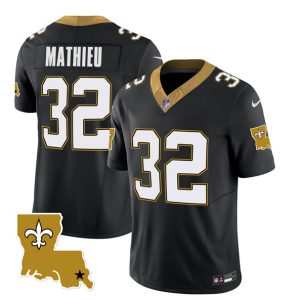 Men New Orleans Saints #32 Tyrann Mathieu Black 2023 F.U.S.E. 1987 Legacy Vapor Stitched Jersey