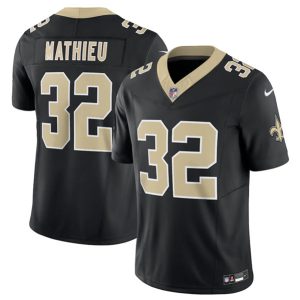 Men New Orleans Saints #32 Tyrann Mathieu Black 2023 F.U.S.E. Vapor Untouchable Limited Stitched Jersey