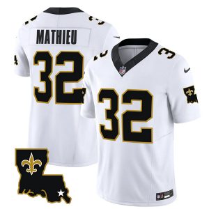 Men New Orleans Saints #32 Tyrann Mathieu White 2023 F.U.S.E. 1987 Legacy Vapor Stitched Jersey