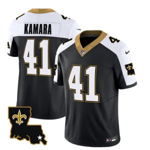 Men New Orleans Saints #41 Alvin Kamara Black 2023 F.U.S.E. 1987 Legacy Vapor Stitched Jersey