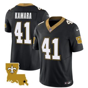 Men New Orleans Saints #41 Alvin Kamara Black 2023 F.U.S.E. 1987 Legacy Vapor Stitched Jersey