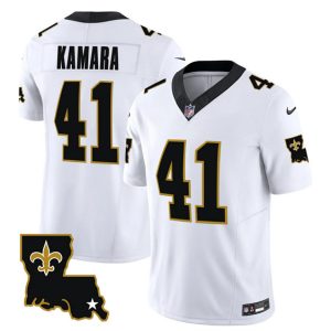 Men New Orleans Saints #41 Alvin Kamara White 2023 F.U.S.E. 1987 Legacy Vapor Stitched Jersey