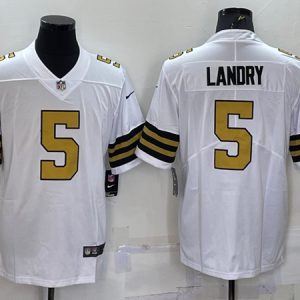 Men New Orleans Saints #5 Jarvis Landry White Color Rush Limited Stitched Jersey