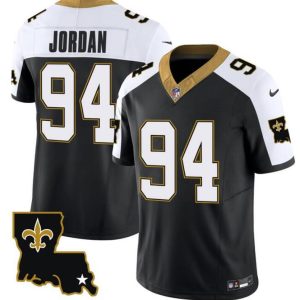 Men New Orleans Saints #94 Cameron Jordan Black 2023 F.U.S.E. 1987 Legacy Vapor Stitched Jersey