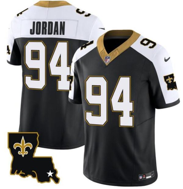 Men New Orleans Saints #94 Cameron Jordan Black 2023 F.U.S.E. 1987 Legacy Vapor Stitched Jersey