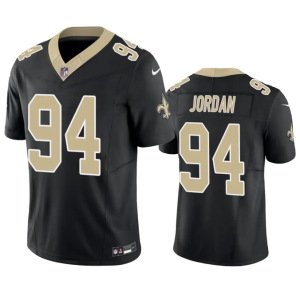 Men New Orleans Saints #94 Cameron Jordan Black 2023 F.U.S.E. Vapor Untouchable Limited Stitched Jersey