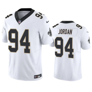 Men New Orleans Saints #94 Cameron Jordan White 2023 F.U.S.E. Vapor Untouchable Limited Stitched Jersey