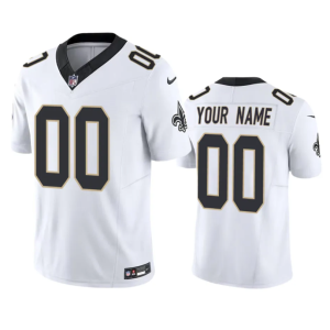 Men New Orleans Saints Active Player Custom White 2023 F.U.S.E. Vapor Untouchable Limited Stitched Jersey