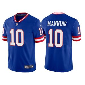 Men New York Giants #10 Eli Manning Royal Vapor Untouchable Limited Stitched Jersey