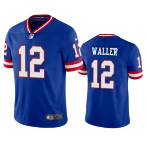 Men New York Giants #12 Darren Waller Blue Classic Stitched Jersey