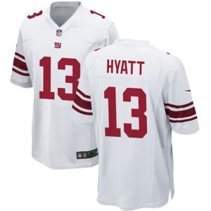 Men New York Giants #13 Jalin Hyatt White Stitched Game Jersey