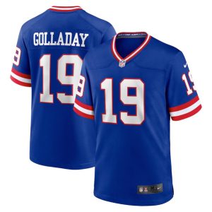 Men New York Giants #19 Kenny Golladay Royal Stitched Game Jersey