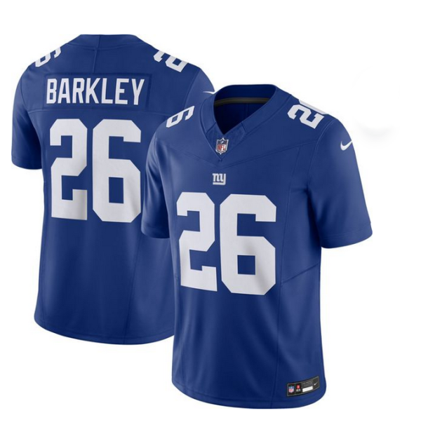 Men New York Giants #26 Saquon Barkley Blue 2023 F.U.S.E. Vapor Untouchable Limited Stitched Jersey