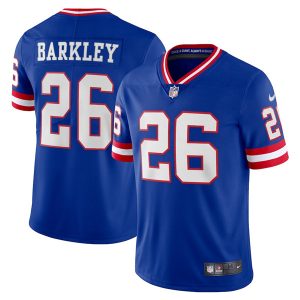 Men New York Giants #26 Saquon Barkley Royal Vapor Untouchable Limited Stitched Jersey