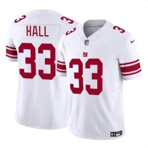 Men New York Giants #33 Hassan Hall White 2023 F.U.S.E. Vapor Untouchable Limited Football Stitched Jersey